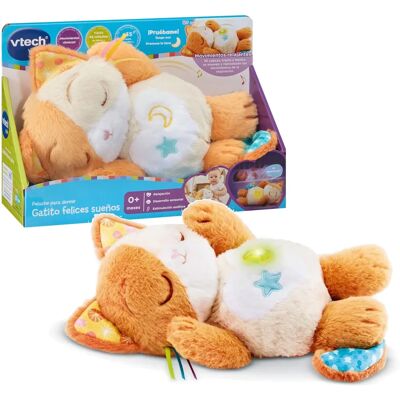 Doudou en Textile Chat Vtech - Lumière & Son pour Bébé - Publicité Doudou en Textile Chat Vtech - Lumière & Son pour Bébé - Publicité