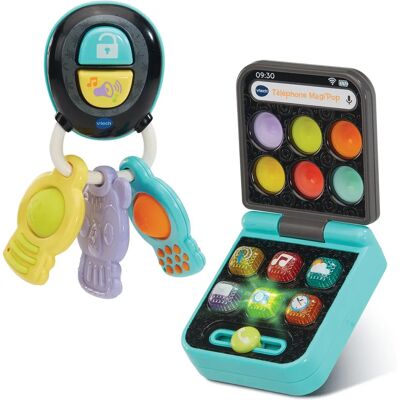 VTech Baby CLES + TÉLÉPHONE MAGI'POP - Coffret Jouets Bébé VTech Baby CLES + TÉLÉPHONE MAGI'POP - Coffret Jouets Bébé