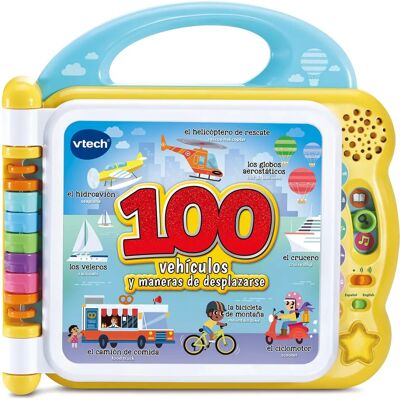 Brinquedo Bilíngue VTECH - 100 Palavras de Transporte - Livro Interativo Brinquedo Bilíngue VTECH - 100 Palavras de Transporte - Livro Interativo