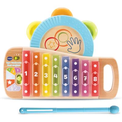VTech Xylophone et Tambourin Lumineux 2 en 1 - Jouet Musical VTech Xylophone et Tambourin Lumineux 2 en 1 - Jouet Musical
