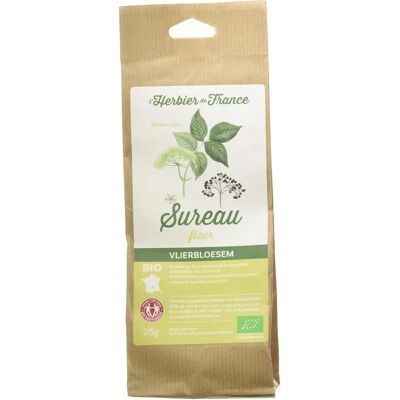 Herbier de France Fleurs de Sureau 25 g - Infusion aux Herbes - Publicité Herbier de France Fleurs de Sureau 25 g - Infusion aux Herbes - Publicité