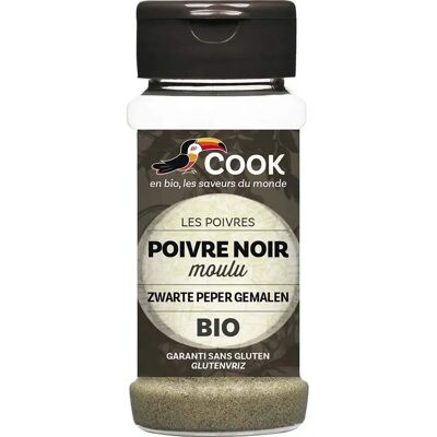 Poivre noir moulu bio - Cook - Publicité Poivre noir moulu bio - Cook - Publicité