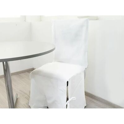 Funda de Silla de Algodón Panama - Blanco, 50x37x115 cm - Funda de Silla Funda de Silla de Algodón Panama - Blanco, 50x37x115 cm - Funda de Silla