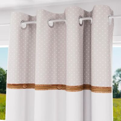 Cortinas Soleil D'Ocre CANDICE - Blanco - Acabado con ojales Cortinas Soleil D'Ocre CANDICE - Blanco - Acabado con ojales