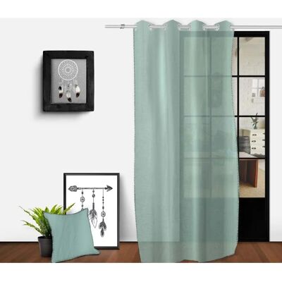 Soleil d'Ocre Spirit verde acqua 135x250 cm - Tenda a anelli Soleil d'Ocre Spirit verde acqua 135x250 cm - Tenda a anelli