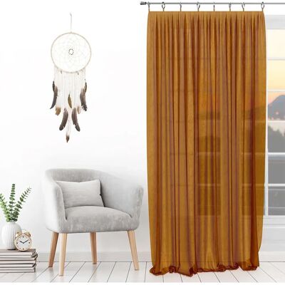 Soleil D'Ocre Διαφανείς Κουρτίνες Κίτρινες 135x250 cm Soleil D'Ocre Διαφανείς Κουρτίνες Κίτρινες 135x250 cm