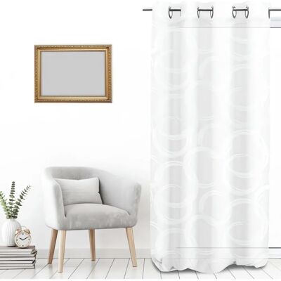 Cortina de algodón Soleil d'Ocre - Motivo a círculos - Estilo moderno - 135x250 cm Cortina de algodón Soleil d'Ocre - Motivo a círculos - Estilo moderno - 135x250 cm