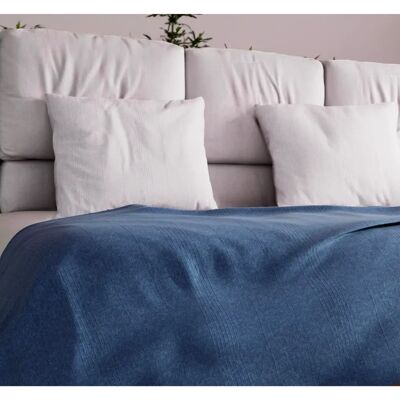 Soleil d'Ocre Blue Bed Throw - All-Season Soft Decor Soleil d'Ocre Blue Bed Throw - All-Season Soft Decor