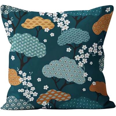 Almohada de terciopelo Soleil D'Ocre - Azul - 40x40 cm Almohada de terciopelo Soleil D'Ocre - Azul - 40x40 cm