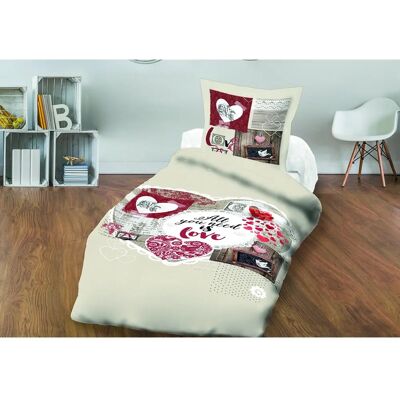 Ensemble de literie Winter Heart Soleil D'Ocre - Coton, 140x200/63cm Ensemble de literie Winter Heart Soleil D'Ocre - Coton, 140x200/63cm