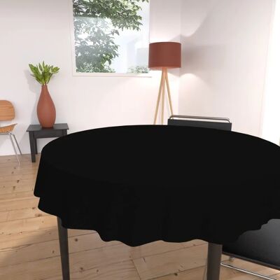 SOLEIL D OCRE Alix Nappe Ronde 180cm Noir - Nappe de table SOLEIL D OCRE Alix Nappe Ronde 180cm Noir - Nappe de table