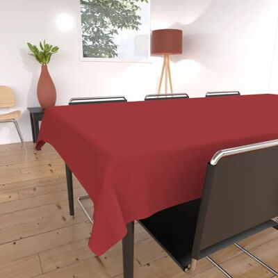 Nappe rouge ALIX - Rectangulaire Étanche 140x240cm Nappe rouge ALIX - Rectangulaire Étanche 140x240cm