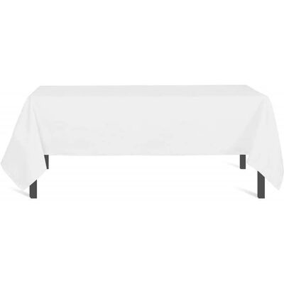 Nappe rectangulaire blanche Soleil d Ocre - Anti-tache, 140x300cm Nappe rectangulaire blanche Soleil d Ocre - Anti-tache, 140x300cm