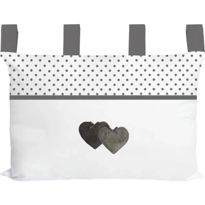 SH0P&CITY Testiera - Sole d'Ocre - LOVE - 45x70 cm - Cotone - Grigio SH0P&CITY Testiera - Sole d'Ocre - LOVE - 45x70 cm - Cotone - Grigio