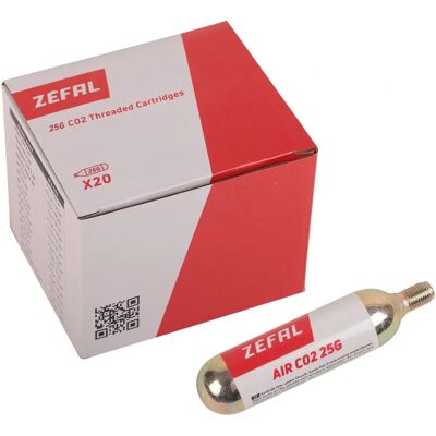 Cartucce CO2 Zefal - Alluminio 25g - Gonfiaggio ad Alta Pressione Cartucce CO2 Zefal - Alluminio 25g - Gonfiaggio ad Alta Pressione