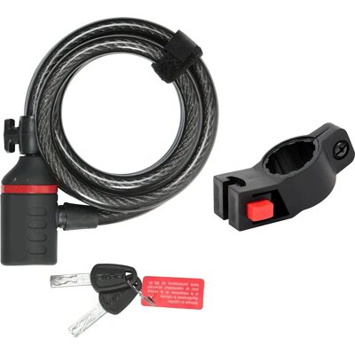 Cadenas Vélos Zefal K-Traz C6 - Noir, 180cm, Spirale - Publicité Cadenas Vélos Zefal K-Traz C6 - Noir, 180cm, Spirale - Publicité