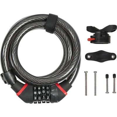 Antivol de vélo Zefal C8 combinaison 12mm x 185cm Antivol de vélo Zefal C8 combinaison 12mm x 185cm
