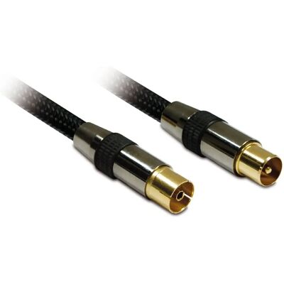 Cavo coassiale nero da 5m Metronic per antenna TV - Cavo coassiale Cavo coassiale nero da 5m Metronic per antenna TV - Cavo coassiale
