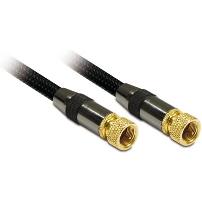 Metronic 419010 Câble coaxial - 1,5m Noir - Câble d'antenne Metronic 419010 Câble coaxial - 1,5m Noir - Câble d'antenne