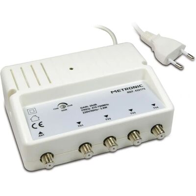 Amplificador Metronic - Repetidor de señal 4G, Blanco Amplificador Metronic - Repetidor de señal 4G, Blanco