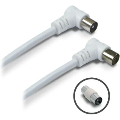 Cabo coaxial Metronic 438009 - 5m - Branco - Cabo coaxial Cabo coaxial Metronic 438009 - 5m - Branco - Cabo coaxial