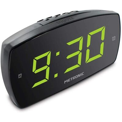 Despertador Rádio Metronic XL2 - Alarme duplo, Tela LED Grande - Rádio despertador Despertador Rádio Metronic XL2 - Alarme duplo, Tela LED Grande - Rádio despertador