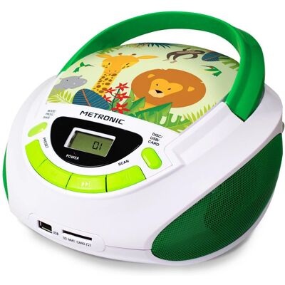 Metronic 477144 Reproductor de CD portátil - Infantil, USB, AUX-IN Metronic 477144 Reproductor de CD portátil - Infantil, USB, AUX-IN