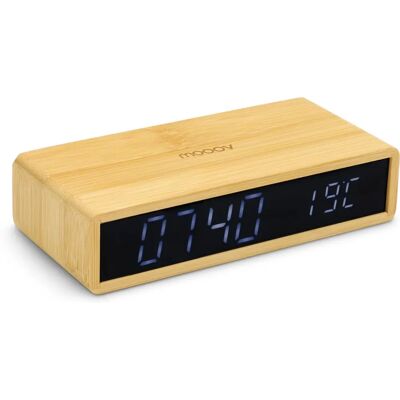 Réveil Bamboo Mooov - Réglage Luminosité - Capteur Température - 3 Alarmes Réveil Bamboo Mooov - Réglage Luminosité - Capteur Température - 3 Alarmes