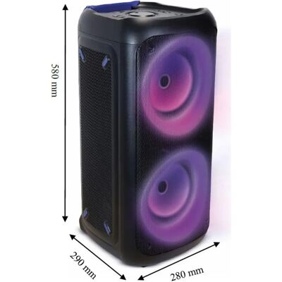 Mooov Enceinte Trolley Portable avec Effets Lumineux - Haut-parleur Mooov Enceinte Trolley Portable avec Effets Lumineux - Haut-parleur