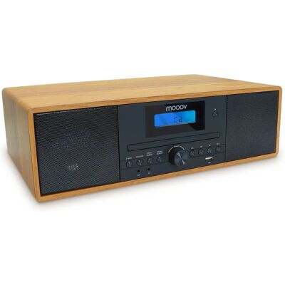 Système Micro-Steréo Mooov - Effet Bois - Compact Système Micro-Steréo Mooov - Effet Bois - Compact