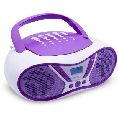Mooov Modèle - Lecteur CD Violet avec Radio FM et USB - Type de Produit Mooov Modèle - Lecteur CD Violet avec Radio FM et USB - Type de Produit