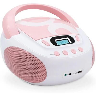 Przenośny odtwarzacz MP3 i CD dla dzieci Metronic z USB - Jasnoróżowy Przenośny odtwarzacz MP3 i CD dla dzieci Metronic z USB - Jasnoróżowy