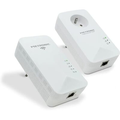 Metronic - Netsocket 1200 - Wi‑Fi - Passthrough - Adaptateur Powerline - Publicité Metronic - Netsocket 1200 - Wi‑Fi - Passthrough - Adaptateur Powerline - Publicité