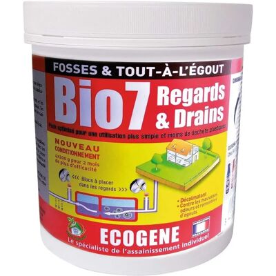 Ecogene Bio 7 Régulate & Drain - Nettoyant pour canalisations - Publicité Ecogene Bio 7 Régulate & Drain - Nettoyant pour canalisations - Publicité