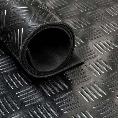 Vivol Modelo Traanplaat Alfombra de Goma Negra - 3mm, 140cm de Ancho Vivol Modelo Traanplaat Alfombra de Goma Negra - 3mm, 140cm de Ancho