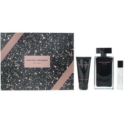 Narciso Rodriguez For Her Eau de Toilette 100ml Gåvoset (3 st) Narciso Rodriguez For Her Eau de Toilette 100ml Gåvoset (3 st)