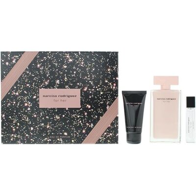 Narciso Rodriguez For Her Set (Eau De Parfum (EdP 100ml + Bl 50ml + TS 10ml) Narciso Rodriguez For Her Set (Eau De Parfum (EdP 100ml + Bl 50ml + TS 10ml)