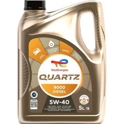 Total Automobilöl QUARTZ 9000 5L Diesel 5W40 Total Automobilöl QUARTZ 9000 5L Diesel 5W40