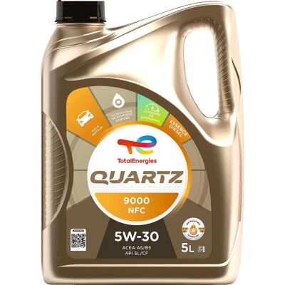Huile moteur Totalenergies Quartz 9000 NFC 5W-30 - 5L - Publicité Huile moteur Totalenergies Quartz 9000 NFC 5W-30 - 5L - Publicité