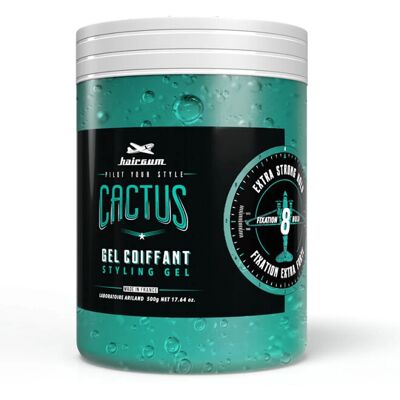 Gel Cheveux Cactus Hairgum - Fixation Forte - 500ml - Publicité Gel Cheveux Cactus Hairgum - Fixation Forte - 500ml - Publicité