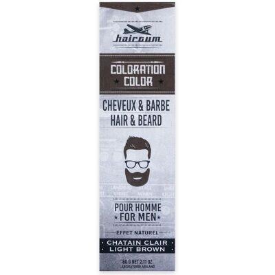 Tinta semi-permanente Hairgum Castano Chiaro per capelli e barba - Tipo di capello Tinta semi-permanente Hairgum Castano Chiaro per capelli e barba - Tipo di capello