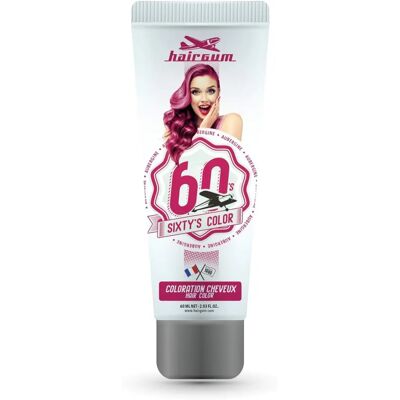 Color Aubergine Sixty's de Hairgum - Coloration capillaire - Vibrante et Durable - Publicité Color Aubergine Sixty's de Hairgum - Coloration capillaire - Vibrante et Durable - Publicité