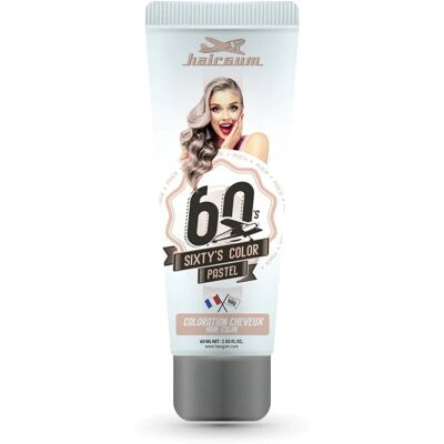 Hairgum Sixty's Color Peach - Hair Dye for Vibrant Highlights & Pastel Effects Hairgum Sixty's Color Peach - Hair Dye for Vibrant Highlights & Pastel Effects