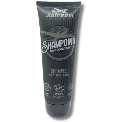 Shampooing Hairgum pour Cheveux, Barbe et Corps - 200g - Publicité Shampooing Hairgum pour Cheveux, Barbe et Corps - 200g - Publicité