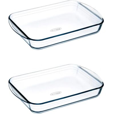 Ô Cuisine Rechthoekige Glazen Bakvorm - 39x24cm - 3L Ô Cuisine Rechthoekige Glazen Bakvorm - 39x24cm - 3L