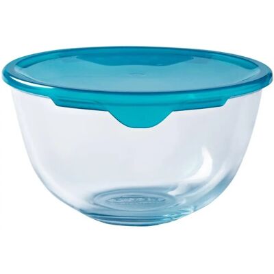Castron de sticlă Pyrex de 17cm cu capac - Rezistență înaltă, sigur pentru cuptor și microunde Castron de sticlă Pyrex de 17cm cu capac - Rezistență înaltă, sigur pentru cuptor și microunde