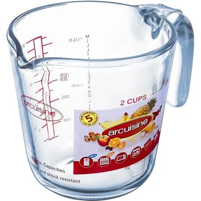 Ô Cuisine Transparante Glazen Maatbeker - 0,5L Ô Cuisine Transparante Glazen Maatbeker - 0,5L