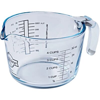 Ô Cuisine Maatbeker - Transparant Glas - 1L Ô Cuisine Maatbeker - Transparant Glas - 1L
