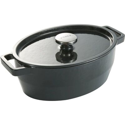 Pyrex Gusseiserner ovale Bratentopf 33cm - Für Herd & Backofen Pyrex Gusseiserner ovale Bratentopf 33cm - Für Herd & Backofen