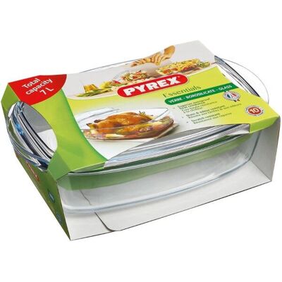 Pyrex 466A000/6343 Backform Rechteckig Glas - 6,5L Pyrex 466A000/6343 Backform Rechteckig Glas - 6,5L